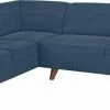 Angebote 🛒 TOM TAILOR Ecksofa »NORDIC PURE«, im Retrolook, Füße nussbaumfarben Soft graphite TUS 9, Brown TUS 4, Purple STC 18, Ink blue STC 6 🔔