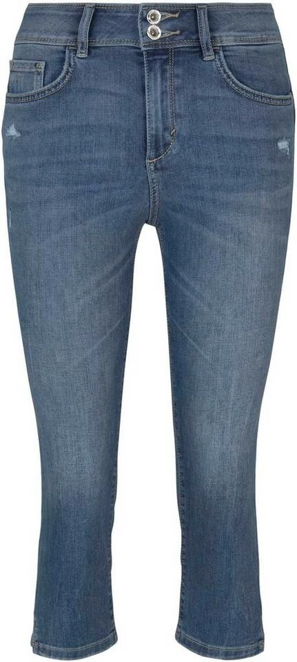 Bestes Angebot 👍 TOM TAILOR Caprijeans »Kate Slim« mit kleinen Seitenschlitzen Mid stone washed, Dark stone washed, Random bleached blue 🥰 16 Bestes Angebot 👍 TOM TAILOR Caprijeans »Kate Slim« mit kleinen Seitenschlitzen Mid stone washed, Dark stone washed, Random bleached blue 🥰 – Bild 16