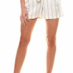 Rabatt 🌟 TOM TAILOR Shorts »TOM TAILOR Stoff-Shorts coole Damen Shorts mit Taillenbindeband Kurze Hose Sommer-Shorts Weiß« ✔️