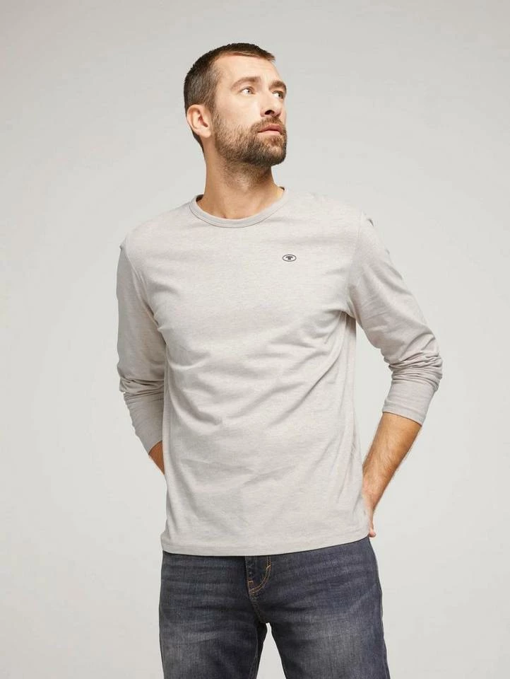 Brandneu 🎉 TOM TAILOR T-Shirt »Basic Lonsleeve« Calm cloud blue, Soft peach orange, Sky Captain Blue, Cosy soft beige melange 🥰 4 Brandneu 🎉 TOM TAILOR T-Shirt »Basic Lonsleeve« Calm cloud blue, Soft peach orange, Sky Captain Blue, Cosy soft beige melange 🥰 - Image 4