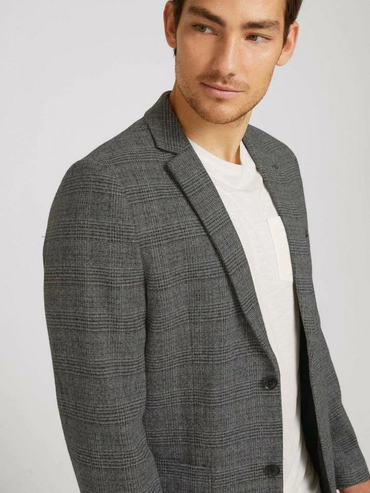 Neu 🎉 TOM TAILOR Sakko »Gemustertes Sakko in Wolloptik« Black twill structure, Grey modern woven check ✔️ 5 Neu 🎉 TOM TAILOR Sakko »Gemustertes Sakko in Wolloptik« Black twill structure, Grey modern woven check ✔️ - Image 5