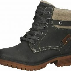 Bestes Angebot 🎉 TOM TAILOR »Lederimitat« Schnürstiefelette 🔥