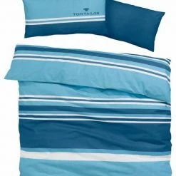 Top 10 👍 Bettwäsche »Jun«, TOM TAILOR, mit sportiven Streifen Blau-türkis, Grau-rosé 👏
