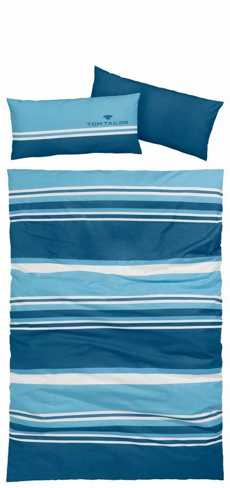 Top 10 👍 Bettwäsche »Jun«, TOM TAILOR, mit sportiven Streifen Blau-türkis, Grau-rosé 👏 2 Top 10 👍 Bettwäsche »Jun«, TOM TAILOR, mit sportiven Streifen Blau-türkis, Grau-rosé 👏 - Image 2