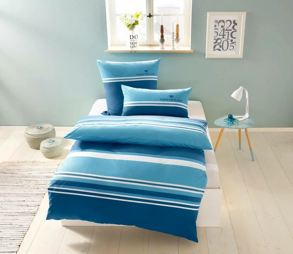 Top 10 👍 Bettwäsche »Jun«, TOM TAILOR, mit sportiven Streifen Blau-türkis, Grau-rosé 👏 4 Top 10 👍 Bettwäsche »Jun«, TOM TAILOR, mit sportiven Streifen Blau-türkis, Grau-rosé 👏 - Image 4
