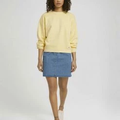 Top 10 🔔 TOM TAILOR Denim Sweatshirt »Oversized SweaT-Shirt mit Bio-Baumwolle« Soft yellow, Soft creme beige 🌟 -Tom Tailor Verkaufsgeschäft 199671ca 5f9b 5ce9 9b71 7691afb39220