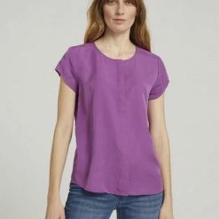 Blitzangebot 😀 TOM TAILOR Langarmbluse »Kurzarmbluse mit Lyocell« Prairie Grass Green, Plum blossom lilac 👏 -Tom Tailor Verkaufsgeschäft 199c4a21 b9cb 56c0 926e bea8366921bc