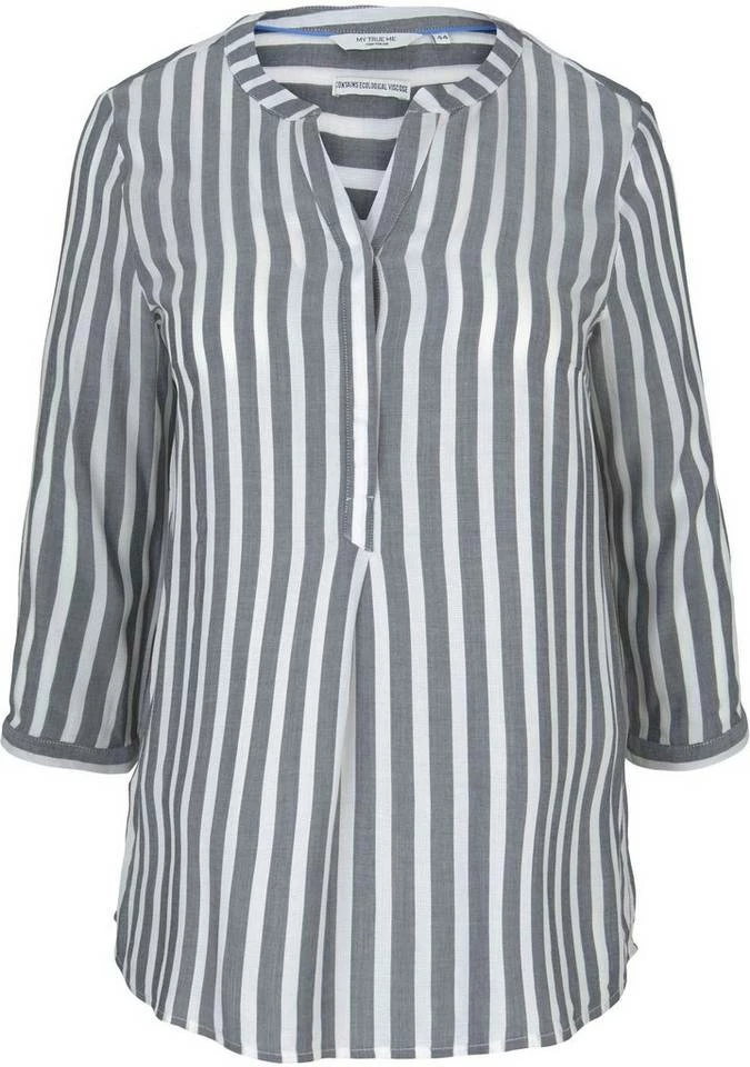 Auslauf 💯 TOM TAILOR MY TRUE ME Schlupfbluse mit tollen Streifen Offwhite-navy, Beere-gestreift 🔥 5 Auslauf 💯 TOM TAILOR MY TRUE ME Schlupfbluse mit tollen Streifen Offwhite-navy, Beere-gestreift 🔥 - Image 5
