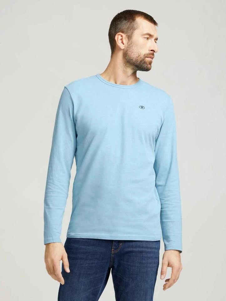 Brandneu 🎉 TOM TAILOR T-Shirt »Basic Lonsleeve« Calm cloud blue, Soft peach orange, Sky Captain Blue, Cosy soft beige melange 🥰 9 Brandneu 🎉 TOM TAILOR T-Shirt »Basic Lonsleeve« Calm cloud blue, Soft peach orange, Sky Captain Blue, Cosy soft beige melange 🥰 - Image 9