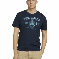 Auslauf 🧨 TOM TAILOR T-Shirt »T-Shirt mit Print im Doppelpack« Dark Blue, Tarmac Grey 🧨 -Tom Tailor Verkaufsgeschäft 1aa59f05 944e 56e3 a623 5d447420966a