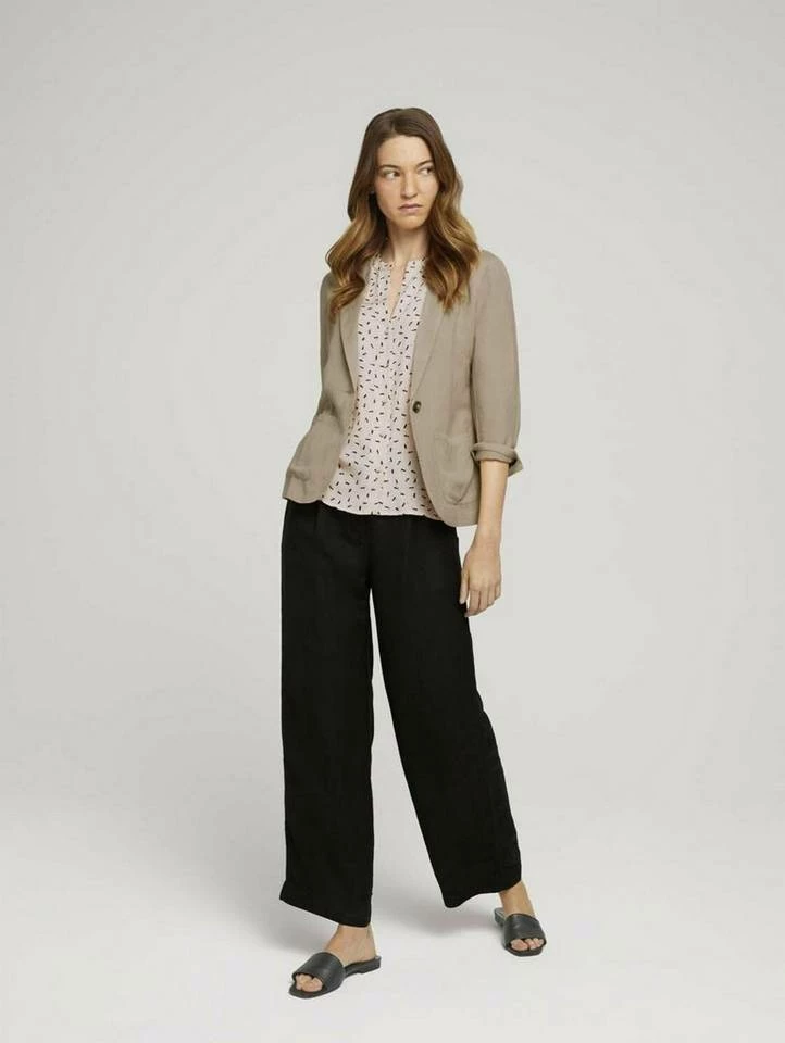 Budget 🧨 TOM TAILOR Langarmbluse Beige geometrical design, Khaki small floral design, Khaki white outline leaves 🥰 4 Budget 🧨 TOM TAILOR Langarmbluse Beige geometrical design, Khaki small floral design, Khaki white outline leaves 🥰 - Image 4