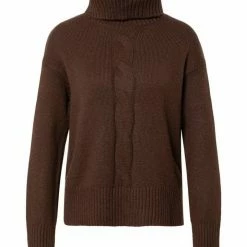 Neu 🥰 TOM TAILOR Rollkragenpullover mit Strickmuster auf der Front Java dark brown, Deep black, Olivgrün-khaki-meliert, Beige-meliert 🌟 -Tom Tailor Verkaufsgeschäft 1b9b8ee7 4bf1 5d6f 9fb3 b3c0f445aa1f