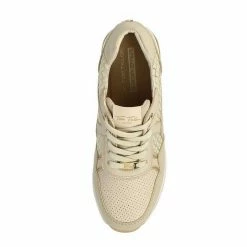 Blitzangebot ✔️ TOM TAILOR »Tom Tailor Women 3293816 Schnürhalbschuhe Netzmuster Logo-Print, Spoiler, Schnürung« Schnürschuh Beige-gold, White-silver 💯 -Tom Tailor Verkaufsgeschäft 1becc6bf 78af 53ca ba95 48a7f17471bd