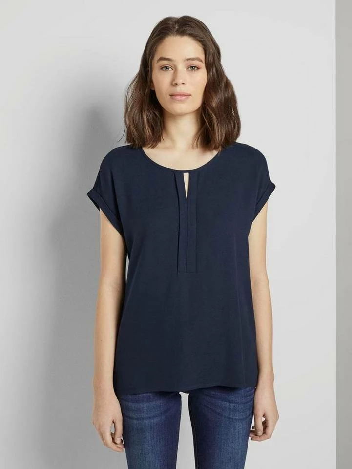 Rabatt 🥰 TOM TAILOR T-Shirt »Tom Tailor Freizeit-Shirt komfortables Damen Blusen-Shirt mit Aussparung Sommer-Shirt Grün« Sundried turf green, Sky Captain Blue, Whisper White 👏 9 Rabatt 🥰 TOM TAILOR T-Shirt »Tom Tailor Freizeit-Shirt komfortables Damen Blusen-Shirt mit Aussparung Sommer-Shirt Grün« Sundried turf green, Sky Captain Blue, Whisper White 👏 - Image 9