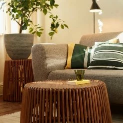 Beste Bewertungen von 🌟 TOM TAILOR Beistelltisch »T-RATTEM SIDE TABLE LARGE«, großer Beistelltisch aus Rattan mit Platte aus recycletem Teakholz 👍