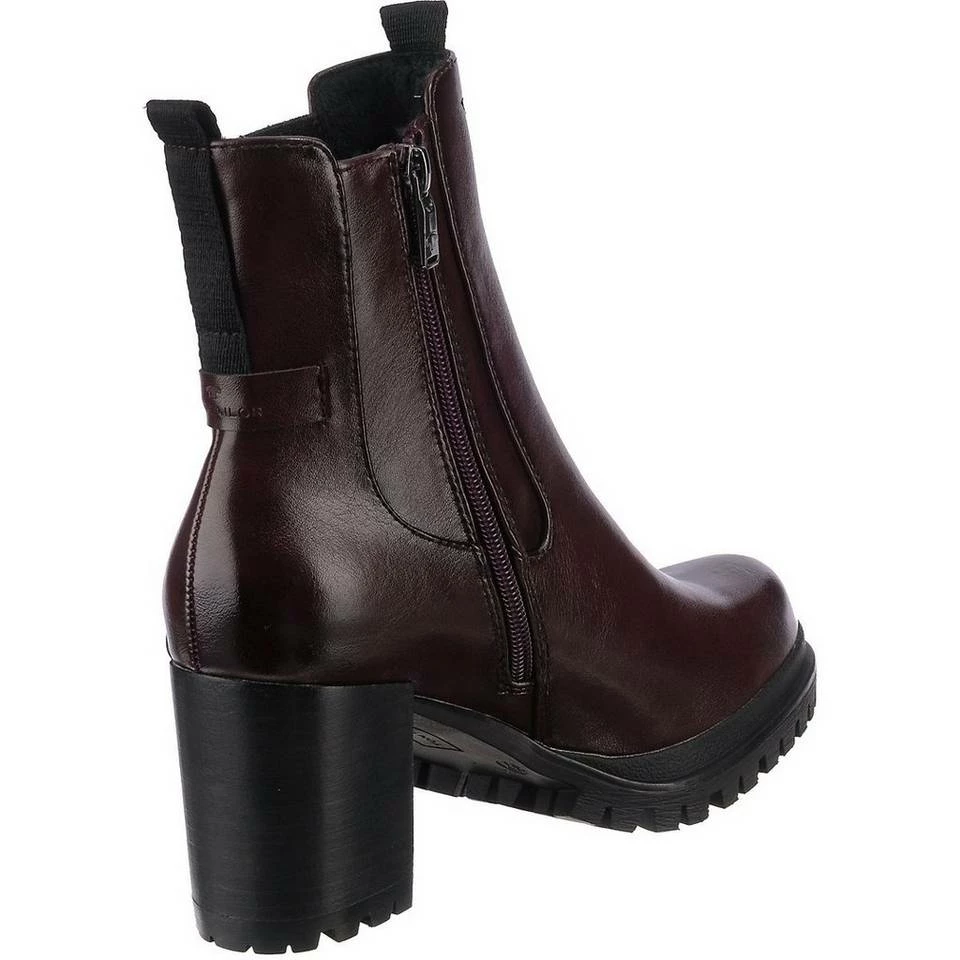 Rabatt 👏 TOM TAILOR »Klassische Stiefeletten« Stiefelette Schwarz, Bordeaux ⌛ 4 Rabatt 👏 TOM TAILOR »Klassische Stiefeletten« Stiefelette Schwarz, Bordeaux ⌛ - Image 4