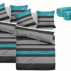 Bester Verkauf 😀 Bettwäsche »Carl«, TOM TAILOR, mit Gratis-Zugabe: Spannbettlaken Türkis-grau, Grün-grau, Taupe-beere, Rot-grau ⌛ -Tom Tailor Verkaufsgeschäft 1cc45d17 cca9 542c 8baa 4397e38a23eb