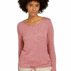 Neu 😍 TOM TAILOR Langarmshirt mit Tunnelzug Cozy pink melange, Khaki olive melange, French clay beige 🎉 -Tom Tailor Verkaufsgeschäft 1dc6b02d e868 5747 b647 3e667a9d2ad2