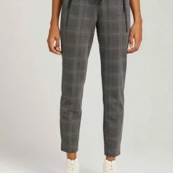 Top 10 ✨ TOM TAILOR Culotte »Karierte Stoffhose mit Reißverschlusstaschen« Grey check, Black brown small check 🤩