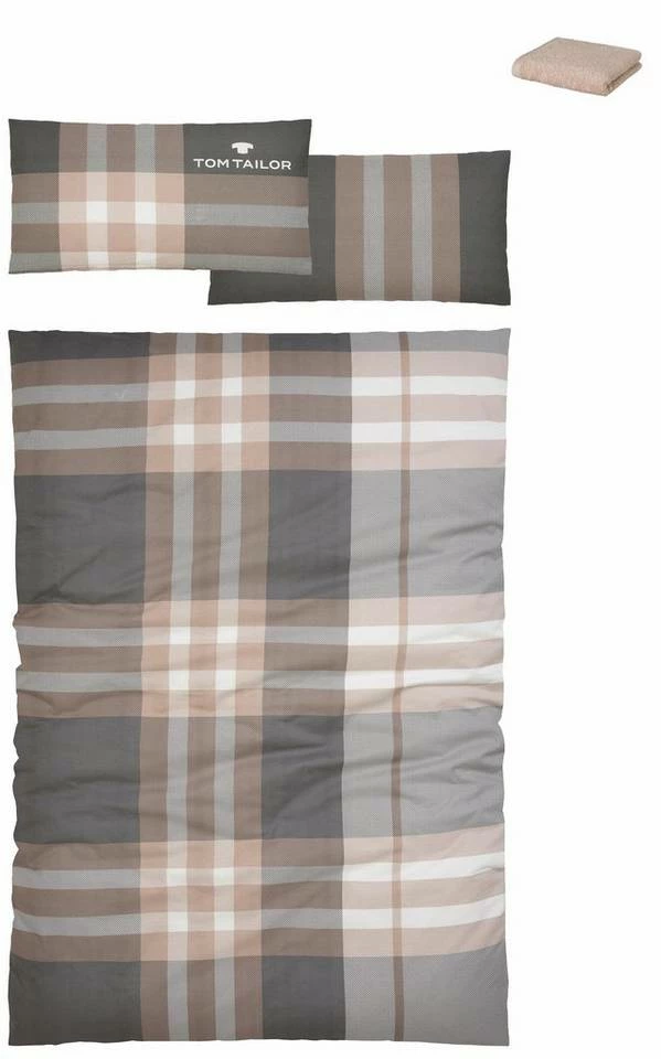 Großhandel 👏 Bettwäsche »Nick«, TOM TAILOR, mit GRATIS-Zugabe: Gästehandtuch Beere-grau, Grün-grau, Sand-grau ⭐ 2 Großhandel 👏 Bettwäsche »Nick«, TOM TAILOR, mit GRATIS-Zugabe: Gästehandtuch Beere-grau, Grün-grau, Sand-grau ⭐ - Image 2