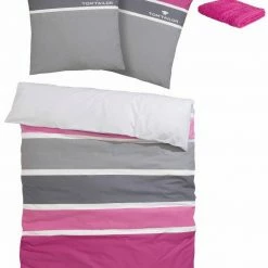 Auslauf 🔥 Bettwäsche »Felix«, TOM TAILOR, mit GRATIS-Zugabe: Gästehandtuch Anthrazit-grau, Grün-grau, Beere-grau ⌛ -Tom Tailor Verkaufsgeschäft 20204446