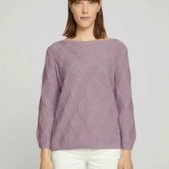 Auslauf 😍 TOM TAILOR Strickpullover »Pullover mit Strukturmuster« Sea blue, Dark sepia, Iris flower, Whisper White 👏 -Tom Tailor Verkaufsgeschäft 202944d7 8e28 50a6 96df 7b3876772262