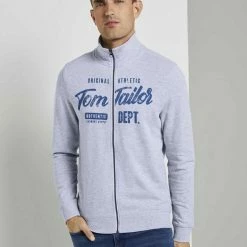 Neu ⭐ TOM TAILOR Sweatjacke »Sweatjacke mit Print« Dusty aqua, Middle Grey Melange, Dusty Wildberry Red, Sky Captain Blue 😍 -Tom Tailor Verkaufsgeschäft 203348c9 ad0d 59bc abb1 f79064b7ae2e