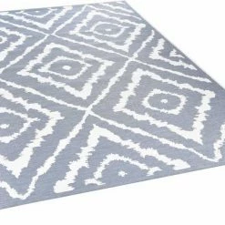 Aktion ⭐ Teppich »Garden Pattern«, TOM TAILOR, rechteckig, Höhe 3 mm, Flachgewebe, modernes Rauten Design, In- und Outdoor geeignet, Wohnzimmer Coral, Grün, Blau, Gelb 🥰