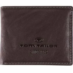Auslauf 👍 TOM TAILOR Geldbörse »LARY«, aus Leder im Querformat Schwarz, Braun 😉