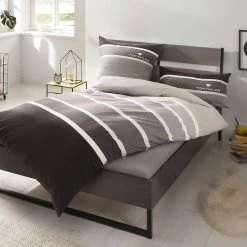 Auslauf 🔥 Bettwäsche »Felix«, TOM TAILOR, mit GRATIS-Zugabe: Gästehandtuch Anthrazit-grau, Grün-grau, Beere-grau ⌛ -Tom Tailor Verkaufsgeschäft 20937434