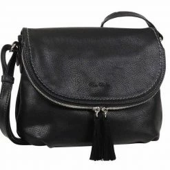 Bestpreis 🔔 TOM TAILOR Umhängetasche »LARY«, Crossbody Bag mit modischen Quasten am Zipper Schwarz, Cognac, Weiß, Hellrosa ✨