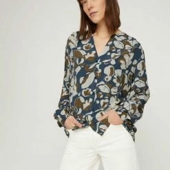 Rabatt 💯 TOM TAILOR Langarmbluse »Gemusterte Bluse mit LENZING(TM) ECOVERO(TM)« ⭐ -Tom Tailor Verkaufsgeschäft 20f14ff5 f3de 5a71 aaed 67e27cd08679