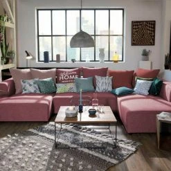 Blitzangebot 🤩 TOM TAILOR Wohnlandschaft »HEAVEN CASUAL U«, aus der COLORS COLLECTION, farblich abgesetzte Rückenkissen 👍 -Tom Tailor Verkaufsgeschäft 21873696