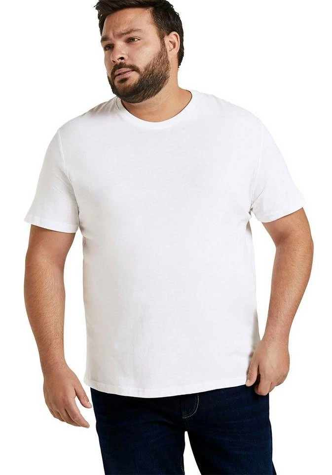 Neu 🧨 TOM TAILOR Men Plus T-Shirt (Packung, 2-tlg) mit Rundhals Weiß, Schwarz 🥰 12 Neu 🧨 TOM TAILOR Men Plus T-Shirt (Packung, 2-tlg) mit Rundhals Weiß, Schwarz 🥰 – Bild 12