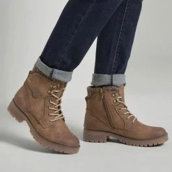 Am billigsten 🌟 TOM TAILOR »Gefütterte Stiefeletten« Schnürboots 🔥