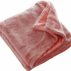 Neu 😉 Plaid »Tender«, TOM TAILOR, Plaid aus kuschelweichem Kunstfell Hellgrau, Rosé-nude 🎁