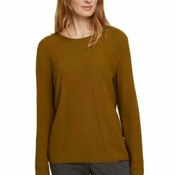 Schlussverkauf ✨ TOM TAILOR Rundhalspullover mit Rollsaumkanten Dark maroon red, Khaki olive, Green block stripe, Wood green 🛒