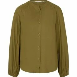 Aktion 😉 TOM TAILOR Langarmbluse »Bluse mit Knopfleiste« Khaki olive, Cold beige 🔥 -Tom Tailor Verkaufsgeschäft 26c3f0a6 4025 5656 8c7f f6b65f0d3af5