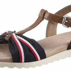 Blitzangebot 🌟 TOM TAILOR Riemchensandale mit gestreiftem Textilband 🎉