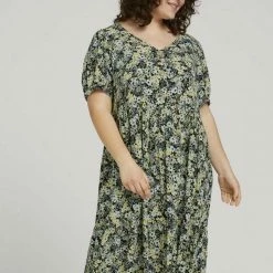 Aktion 🛒 TOM TAILOR MY TRUE ME Sommerkleid »Plus - Blumen Midikleid mit LENZING(TM) ECOVERO(TM)« 💯 -Tom Tailor Verkaufsgeschäft 2748bffc bc83 5881 ad67 820b2e574ed1