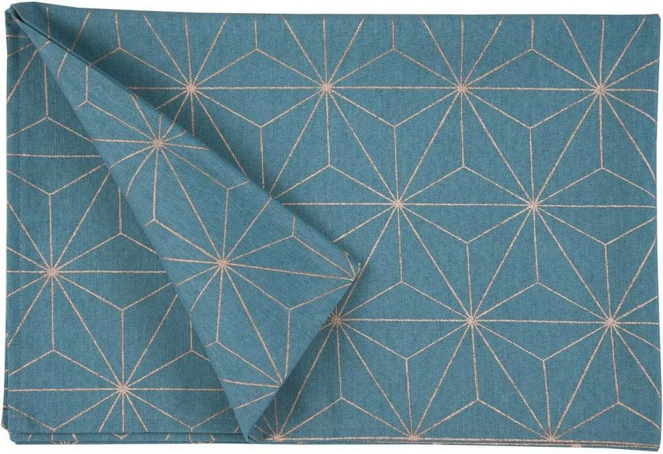 Am billigsten 🥰 TOM TAILOR Tischläufer »Golden Chrystals« Petrol-goldfarben, Weiß-goldfarben 😍 2 Am billigsten 🥰 TOM TAILOR Tischläufer »Golden Chrystals« Petrol-goldfarben, Weiß-goldfarben 😍 – Bild 2