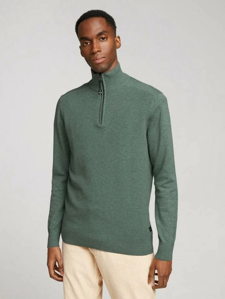 Bestpreis ❤️ TOM TAILOR Strickpullover »Strickpullover mit feinem Ripp« Medium blue ashes melange, Knitted Navy Melange, Dark smoke green melange, Soft Sand Beige Melange 🔔 30 Bestpreis ❤️ TOM TAILOR Strickpullover »Strickpullover mit feinem Ripp« Medium blue ashes melange, Knitted Navy Melange, Dark smoke green melange, Soft Sand Beige Melange 🔔 - Image 30