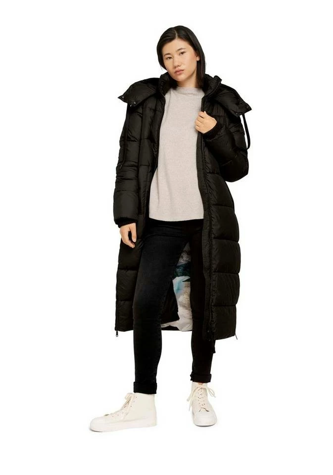 Coupon 🎉 TOM TAILOR Steppmantel »mit Fleecefutter im oberen Rücken« mit Stehkragen und großer Kapuze Graugrün, Schwarz 😍 5 Coupon 🎉 TOM TAILOR Steppmantel »mit Fleecefutter im oberen Rücken« mit Stehkragen und großer Kapuze Graugrün, Schwarz 😍 - Image 5