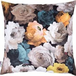 Brandneu 🎁 Kissenhülle »VELVET FLOWERS«, TOM TAILOR (1 Stück) Braun-multi, Grün-multi 🥰