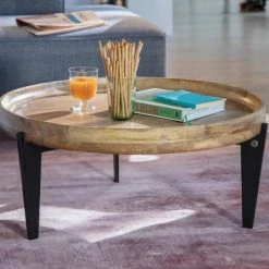 Budget 🌟 TOM TAILOR Couchtisch »T-TRAY TABLE LARGE«, mit Tablett, rund, ø 75 cm 👍