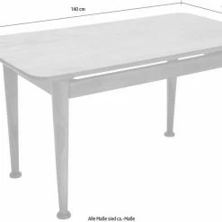 Bestpreis 🤩 TOM TAILOR Esstisch »T-WESTCOAST TABLE SMALL«, aus Mangoholz, Breite 140 cm 👏 -Tom Tailor Verkaufsgeschäft 28816217