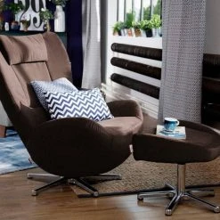 Angebote 😀 TOM TAILOR Loungesessel »TOM PURE«, mit Metall-Drehfuß in Chrom Nude TSV 27, Ochre TSV 5, Ice blue TBO 56, Dark grey TSV 39 💯