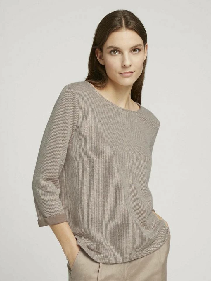 Bester Verkauf 😀 TOM TAILOR Sweatshirt »Meliertes Sweatshirt« French clay beige melange, Cozy pink melange 🧨 12 Bester Verkauf 😀 TOM TAILOR Sweatshirt »Meliertes Sweatshirt« French clay beige melange, Cozy pink melange 🧨 - Image 12