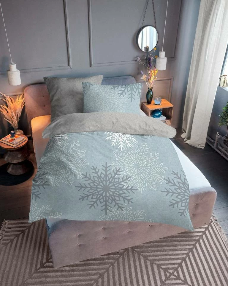 Schlussverkauf 🧨 Wendebettwäsche »BIG SNOW«, TOM TAILOR, mit weihnachtlichen Schneeflocken Sand, Grey, Light blue ✔️ 8 Schlussverkauf 🧨 Wendebettwäsche »BIG SNOW«, TOM TAILOR, mit weihnachtlichen Schneeflocken Sand, Grey, Light blue ✔️ - Image 8