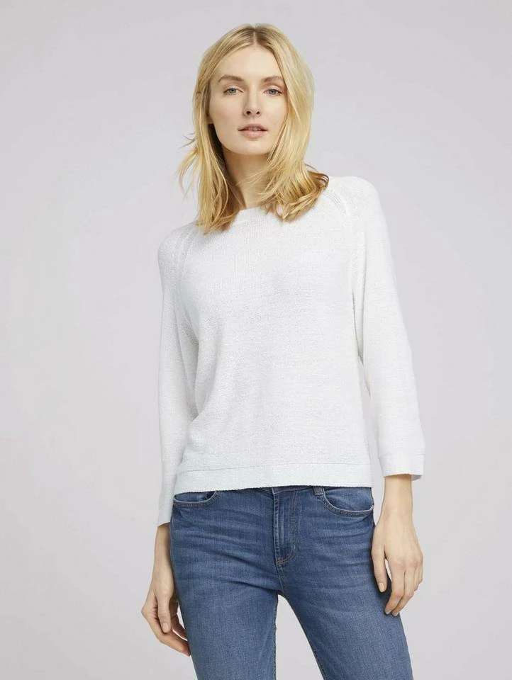 Brandneu 🧨 TOM TAILOR Strickpullover »Pullover mit U-Boot-Ausschnitt« Whisper White, Celery ice 🌟 15 Brandneu 🧨 TOM TAILOR Strickpullover »Pullover mit U-Boot-Ausschnitt« Whisper White, Celery ice 🌟 – Bild 15